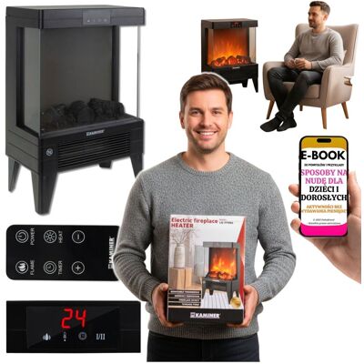 Pltb Kominek Elektryczny Efekt Ognia Płomienia Grzejnik Led 2000W 3D Ogrzewanie Wewnętrzne Elektryczne + Ebook-3 Pltb Kominek Elektryczny Efekt Ognia Płomienia Grzejnik Led 2000W 3D Ogrzewanie Wewnętrzne Elektryczne + Ebook-3