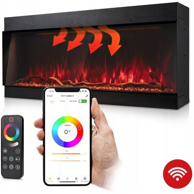 Termofol KOMINEK ELEKTRYCZNY ŚCIENNY 105cm GRZANIE + WIFI z dźwiękiem Termofol KOMINEK ELEKTRYCZNY ŚCIENNY 105cm GRZANIE + WIFI z dźwiękiem
