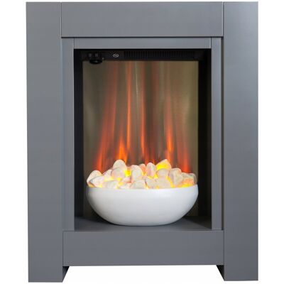 Inny producent Kominek elektryczny stojący z funkcją grzewczą szary 2000 W 60 x 73 x 20 cm Inny producent Kominek elektryczny stojący z funkcją grzewczą szary 2000 W 60 x 73 x 20 cm