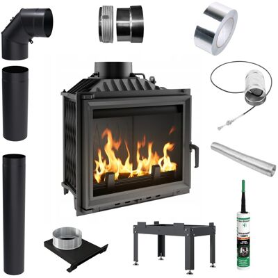 Kominek Żeliwny Wkład Kominkowy Kratki Antek Moc 10kw Wylot Fi180 Akcesoria Kominek Żeliwny Wkład Kominkowy Kratki Antek Moc 10kw Wylot Fi180 Akcesoria