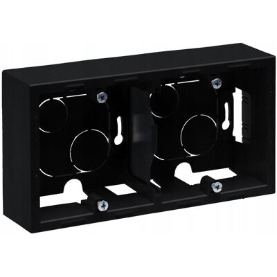 LEGRAND Suno CZARNA Puszka natynkowa podwójna 721495 83 x 1 x 43 mm LEGRAND Suno CZARNA Puszka natynkowa podwójna 721495 83 x 1 x 43 mm