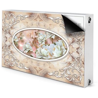 Magnes na grzejnik Kwiatowy wzór glamour 100x60, Bluedecor Magnes na grzejnik Kwiatowy wzór glamour 100x60, Bluedecor