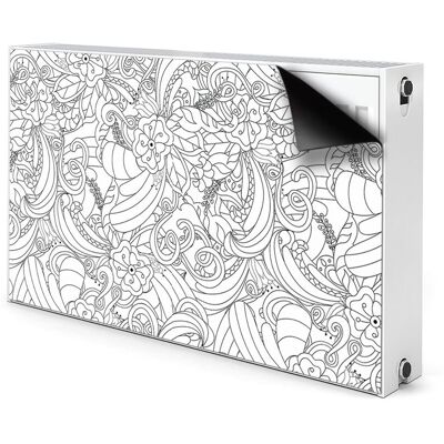 Magnetyczna osłona na grzejnik Doodle wzór 100x60, Bluedecor Magnetyczna osłona na grzejnik Doodle wzór 100x60, Bluedecor