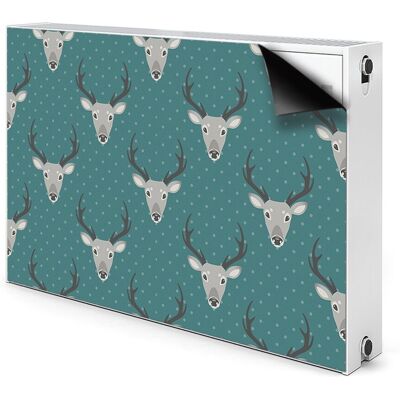 Magnetyczna osłona na grzejnik Szary Jeleń 90x60, Bluedecor Magnetyczna osłona na grzejnik Szary Jeleń 90x60, Bluedecor