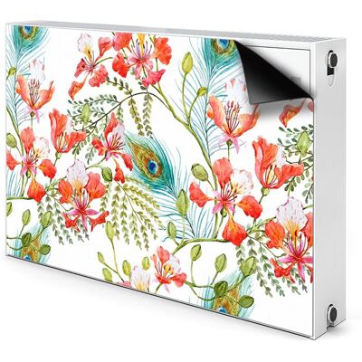 Maskownica magnes na grzejnik Pawie pióra 90x60, Bluedecor Maskownica magnes na grzejnik Pawie pióra 90x60, Bluedecor