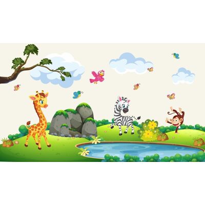 Naklejkomania Maskownica Mata magnetyczna grzejniki kaloryfery Żyrafa Zebra 60x100 Naklejkomania Maskownica Mata magnetyczna grzejniki kaloryfery Żyrafa Zebra 60x100