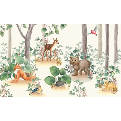 Naklejkomania Maskownica Mata magnetyczna na grzejnik kaloryfer Leśne zwierzęta 60x100cm Naklejkomania Maskownica Mata magnetyczna na grzejnik kaloryfer Leśne zwierzęta 60x100cm