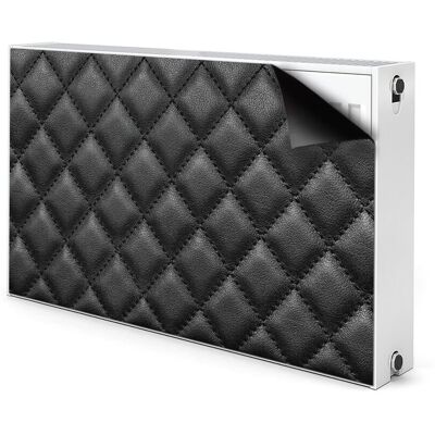 Mata na grzejnik Czarne romby skórzany wzór 100x60, Bluedecor Mata na grzejnik Czarne romby skórzany wzór 100x60, Bluedecor