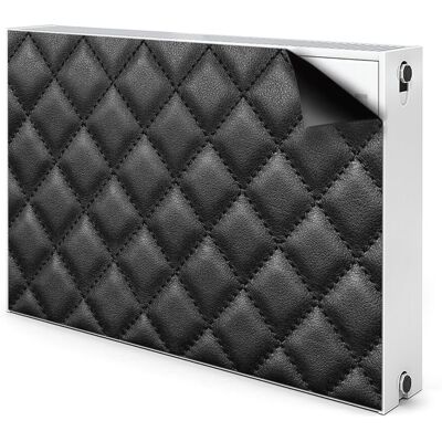 Mata na grzejnik Czarne romby skórzany wzór 90x60, Bluedecor Mata na grzejnik Czarne romby skórzany wzór 90x60, Bluedecor