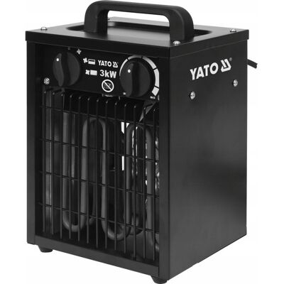 NAGRZEWNICA ELEKTRYCZNA PRZENOŚNA 3KW GRZEJNIK FARELKA TERMOSTAT YATO NAGRZEWNICA ELEKTRYCZNA PRZENOŚNA 3KW GRZEJNIK FARELKA TERMOSTAT YATO