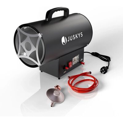 Juskys NAGRZEWNICA GAZOWA 30 kW MOBILNA DMUCHAWA GRZEJNIK PIECYK + WĄŻ REDUKTOR Juskys NAGRZEWNICA GAZOWA 30 kW MOBILNA DMUCHAWA GRZEJNIK PIECYK + WĄŻ REDUKTOR