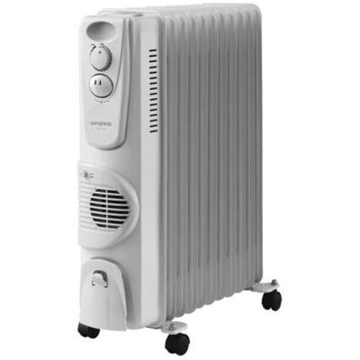 ORAVA OH-11A Electric oil heater, 1000 W, 1500 W and 2500 W, Number of power levels 3, White ORAVA OH-11A Electric oil heater, 1000 W, 1500 W and 2500 W, Number of power levels 3, White