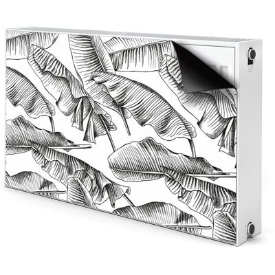 Osłona magnes na grzejnik Czarne liście 100x60 cm, Bluedecor Osłona magnes na grzejnik Czarne liście 100x60 cm, Bluedecor