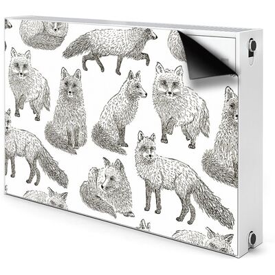 Bluedecor - Rysowane lisy 90x60 - Foxes - Radiator cover Bluedecor - Rysowane lisy 90x60 - Foxes - Radiator cover