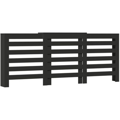 VMP Osłona Na Grzejnik, Czarna, 205x21,5x83,5 Cm VMP Osłona Na Grzejnik, Czarna, 205x21,5x83,5 Cm