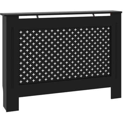 VMP Osłona Na Kaloryfer, Czarna, 112x19x81,5 Cm, Mdf VMP Osłona Na Kaloryfer, Czarna, 112x19x81,5 Cm, Mdf