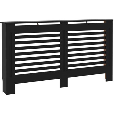 VMP Osłona Na Kaloryfer, Czarna, 152x19x81,5 Cm, Mdf VMP Osłona Na Kaloryfer, Czarna, 152x19x81,5 Cm, Mdf