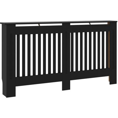VMP Osłona na kaloryfer, czarna, 152x19x81,5 cm, MDF VMP Osłona na kaloryfer, czarna, 152x19x81,5 cm, MDF