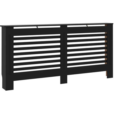 VMP Osłona Na Kaloryfer, Czarna, 172x19x81,5 Cm, Mdf VMP Osłona Na Kaloryfer, Czarna, 172x19x81,5 Cm, Mdf