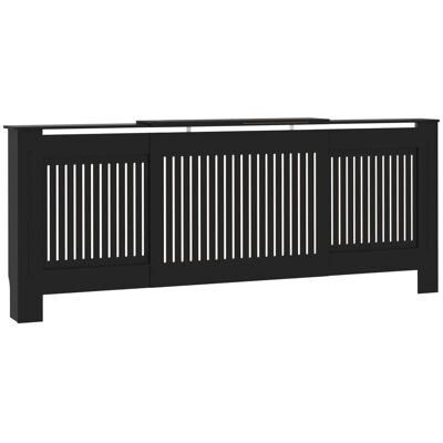 VMP Osłona na kaloryfer, MDF, czarna, 205 cm VMP Osłona na kaloryfer, MDF, czarna, 205 cm