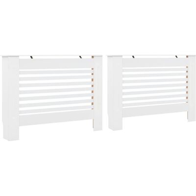 VMP Osłony na kaloryfer, 2 szt., białe, 112x19x81,5 cm, MDF VMP Osłony na kaloryfer, 2 szt., białe, 112x19x81,5 cm, MDF