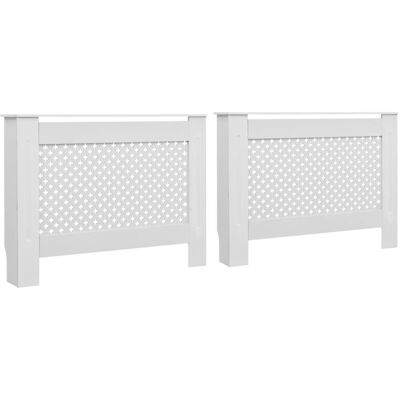 VMP Osłony na kaloryfer, 2 szt., białe, 112x19x81,5 cm, MDF VMP Osłony na kaloryfer, 2 szt., białe, 112x19x81,5 cm, MDF