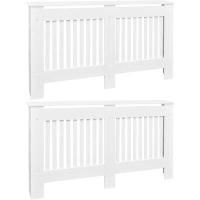 VMP Osłony na kaloryfer, 2 szt., białe, MDF, 152 cm VMP Osłony na kaloryfer, 2 szt., białe, MDF, 152 cm