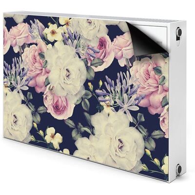 Ozdobna mata na grzejnik Białe róże Vintage 90x60, Bluedecor Ozdobna mata na grzejnik Białe róże Vintage 90x60, Bluedecor