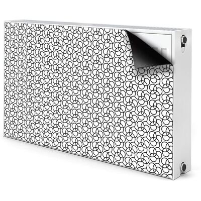 Bluedecor - Kółka czarno białe - Magnetyczna mata grzejnika Bluedecor - Kółka czarno białe - Magnetyczna mata grzejnika