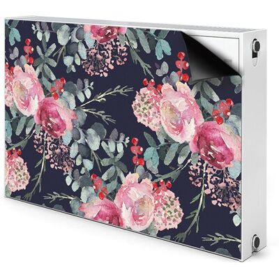 Ozdobna osłona na grzejnik Kwiaty i liście 90x60, Bluedecor Ozdobna osłona na grzejnik Kwiaty i liście 90x60, Bluedecor