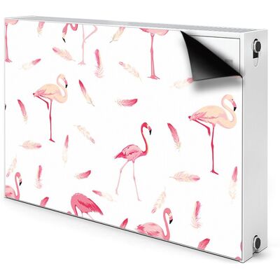 Ozdobna osłona na grzejnik Stado flamingów 90x60, Bluedecor Ozdobna osłona na grzejnik Stado flamingów 90x60, Bluedecor