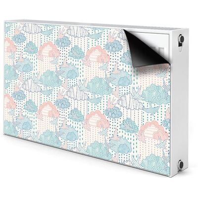 Ozdobny magnes na grzejnik Chmury i Kropki 100x60, Bluedecor Ozdobny magnes na grzejnik Chmury i Kropki 100x60, Bluedecor