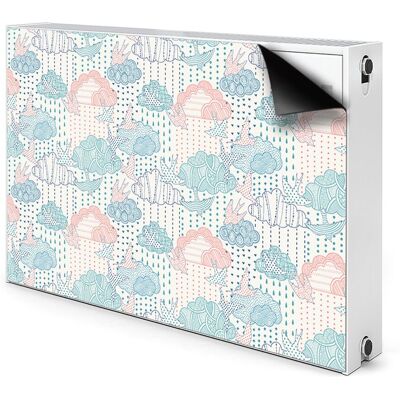 Ozdobny magnes na grzejnik Chmury i Kropki 90x60, Bluedecor Ozdobny magnes na grzejnik Chmury i Kropki 90x60, Bluedecor