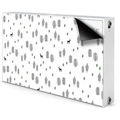 Ozdobny magnes na grzejnik Jelenie w lesie 100x60, Bluedecor Ozdobny magnes na grzejnik Jelenie w lesie 100x60, Bluedecor