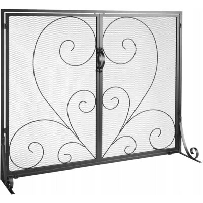Vevor Parawan kominkowy 2-częściowy 99x80cm żeliwny wolnostojący ochrona iskier Vevor Parawan kominkowy 2-częściowy 99x80cm żeliwny wolnostojący ochrona iskier