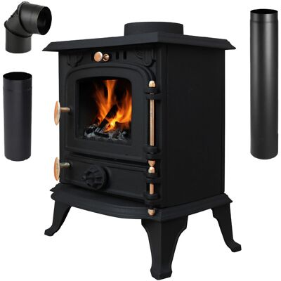 Thunder Piec na drewno wolnostojący 4,5kW koza piecyk kominek zestaw Thunder Piec na drewno wolnostojący 4,5kW koza piecyk kominek zestaw
