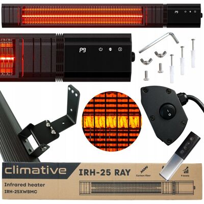 Climative Promiennik Podczerwieni Ray 2500w 9 Trybów Regulacji Mocy Grzejnik Tarasowy Climative Promiennik Podczerwieni Ray 2500w 9 Trybów Regulacji Mocy Grzejnik Tarasowy