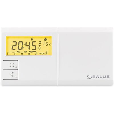 Regulator temperatury bezprzewodowy SALUS 091FLRFV2 bateryjny programowalny tygodniowy natynkowy biały Regulator temperatury bezprzewodowy SALUS 091FLRFV2 bateryjny programowalny tygodniowy natynkowy biały