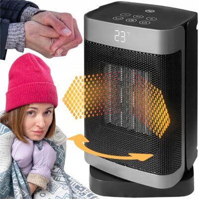 Rabino STYLOWY TERMOWENTYLATOR Z EKRANEM LCD Z PILOTEM DO ZDALNEJ OBSŁUGI Rabino STYLOWY TERMOWENTYLATOR Z EKRANEM LCD Z PILOTEM DO ZDALNEJ OBSŁUGI