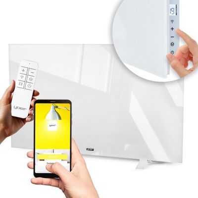 Szklany Grzejnik na podczerwień Promiennik Yoer 600W Energooszczędny +WiFi Szklany Grzejnik na podczerwień Promiennik Yoer 600W Energooszczędny +WiFi