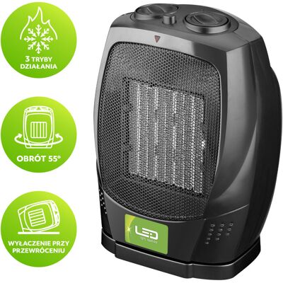 Inny producent Termowentylator ceramiczny Rin 1500W czarny LLS Inny producent Termowentylator ceramiczny Rin 1500W czarny LLS
