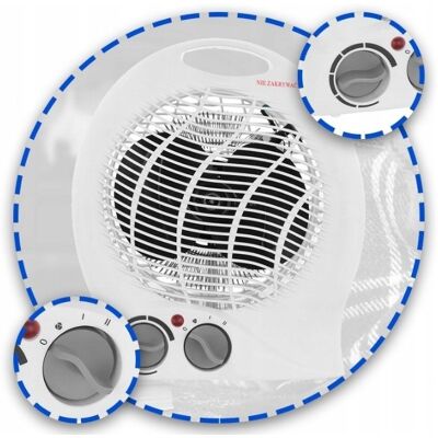 Inny producent Termowentylator Farelka Grzejnik Elektryczny 2000W 3 Poziomy Z Termostatem Inny producent Termowentylator Farelka Grzejnik Elektryczny 2000W 3 Poziomy Z Termostatem