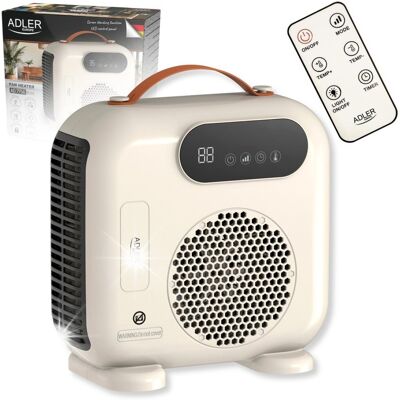 Termowentylator grzejnik elektryczny 2000W LCD Pilot Timer Beżowy Adler Termowentylator grzejnik elektryczny 2000W LCD Pilot Timer Beżowy Adler