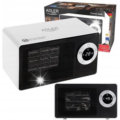 inna (Inny) Termowentylator mini grzejnik ceramiczny 1000W z LCD regulacja Adler AD7746 inna (Inny) Termowentylator mini grzejnik ceramiczny 1000W z LCD regulacja Adler AD7746