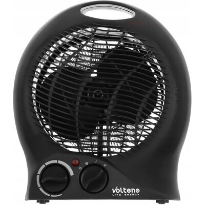 Termowentylator stojący 2000W czarny z termostatem VOLTENO Termowentylator stojący 2000W czarny z termostatem VOLTENO