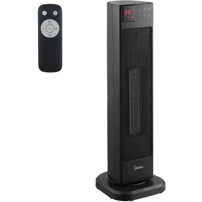 Termowentylator z pilotem, obrotowy, 2000 W, 58 cm, czarny, NTH20-22ER, Midea Termowentylator z pilotem, obrotowy, 2000 W, 58 cm, czarny, NTH20-22ER, Midea