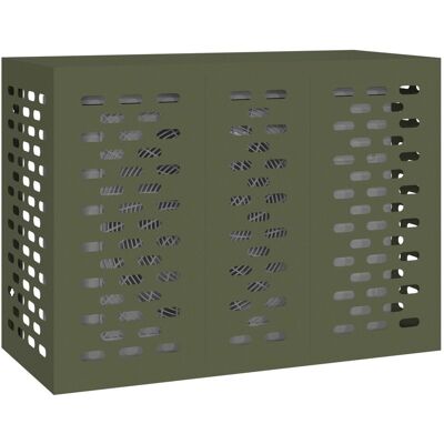 vidaXL Oliwkowy Metal 110 x 50 x 80 cm Pokrowiec na klimatyzator vidaXL Oliwkowy Metal 110 x 50 x 80 cm Pokrowiec na klimatyzator