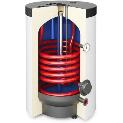 Galmet Wymiennik SGW(S) 140L Rondo Premium klasa A, z wężownicą spiralną, emaliowany, w piance poliuretanowej i obudowie metalowej Galmet Wymiennik SGW(S) 140L Rondo Premium klasa A, z wężownicą spiralną, emaliowany, w piance poliuretanowej i obudowie metalowej