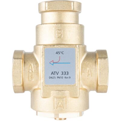 AFRISO Zawór temperaturowy ATV 333, DN25, Rp1 ', kvs 9, 45°C AFRISO Zawór temperaturowy ATV 333, DN25, Rp1 ', kvs 9, 45°C