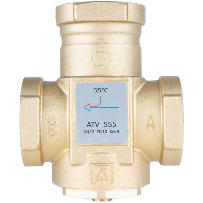 AFRISO Zawór temperaturowy ATV 555, DN32, Rp1 1/4 ', kvs 9, 55°C AFRISO Zawór temperaturowy ATV 555, DN32, Rp1 1/4 ', kvs 9, 55°C